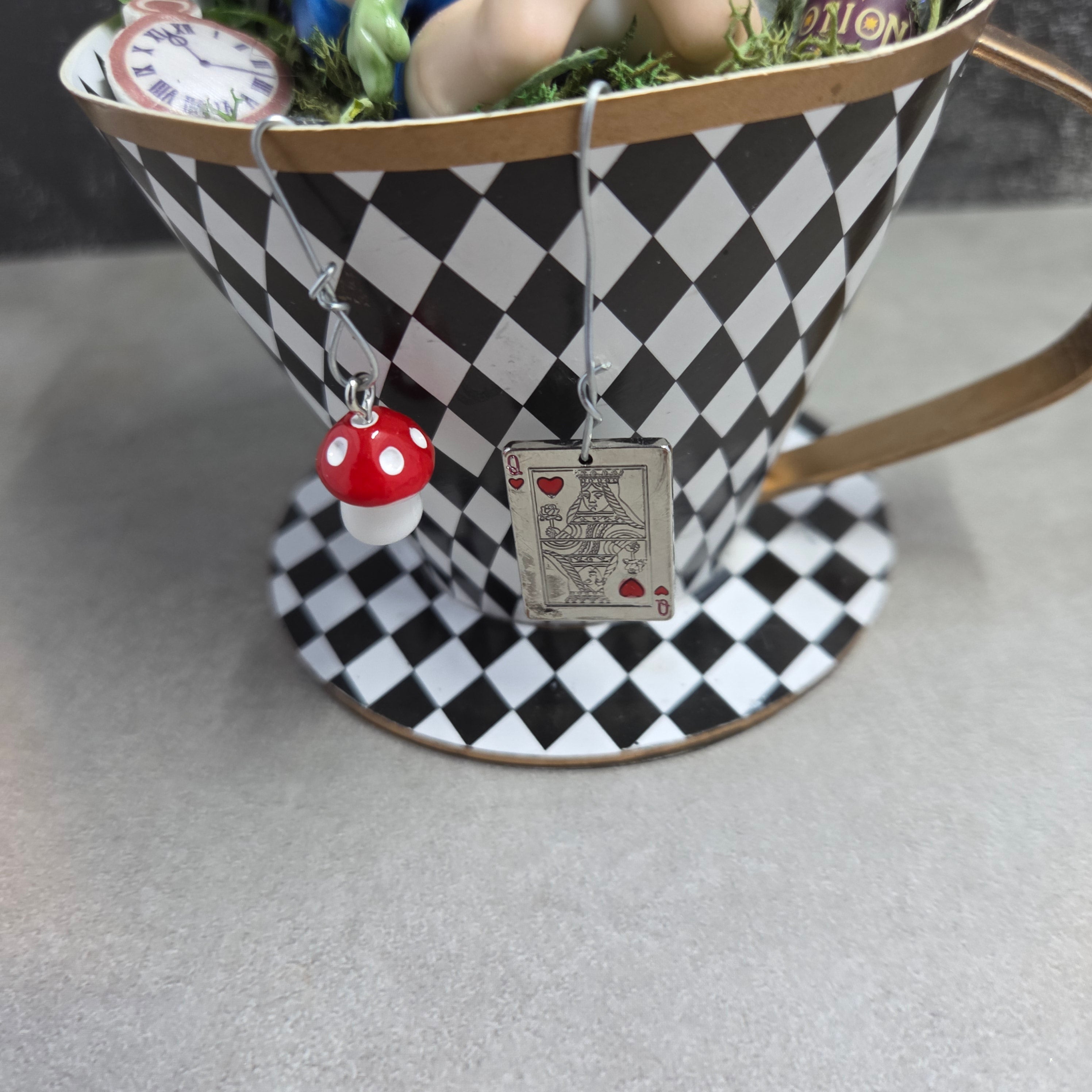 Altered "Baby Alice" Ceramic Figurine in Cup
