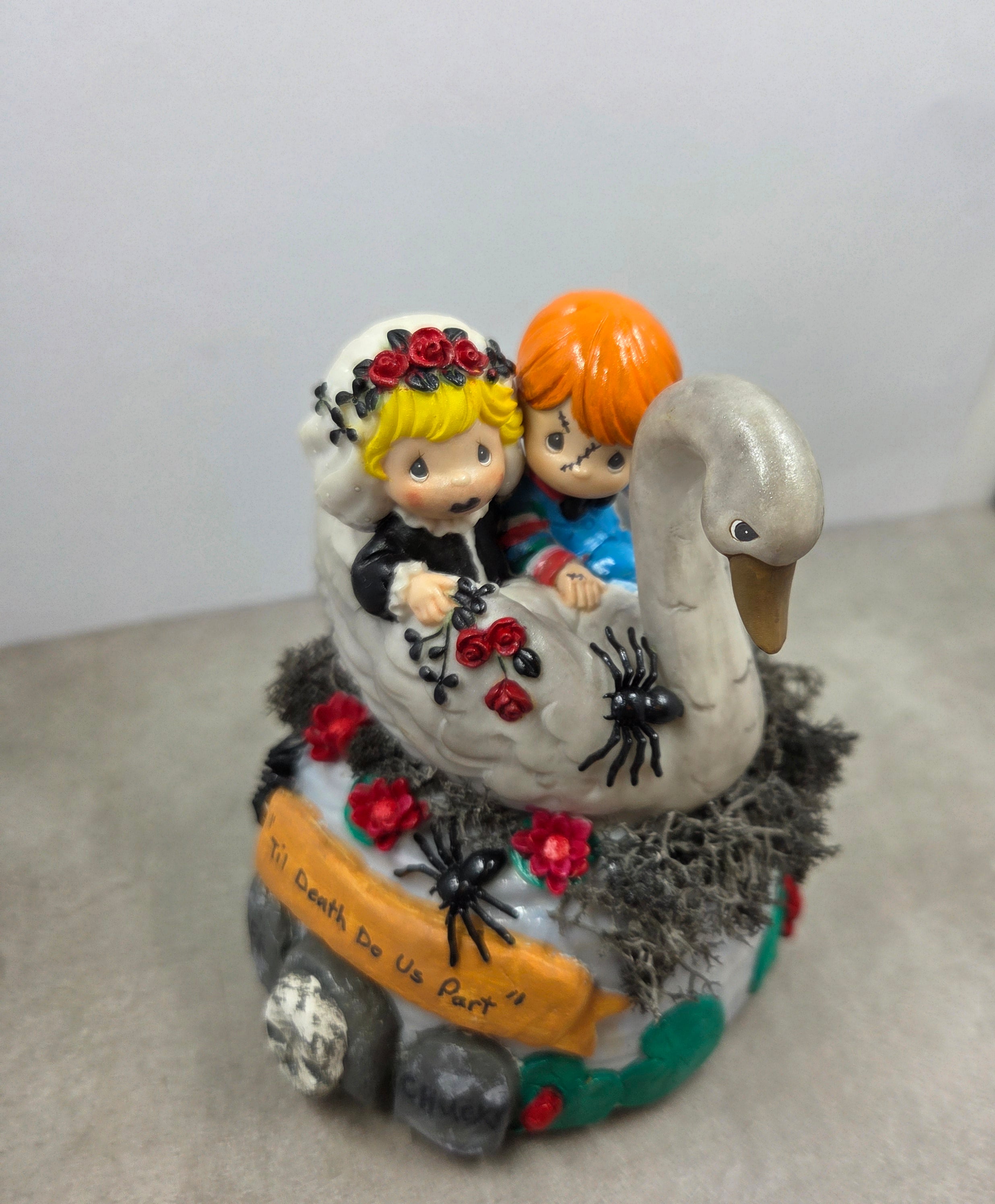 Altered Figurines "Chucky and Tiffany's Wedding Day"